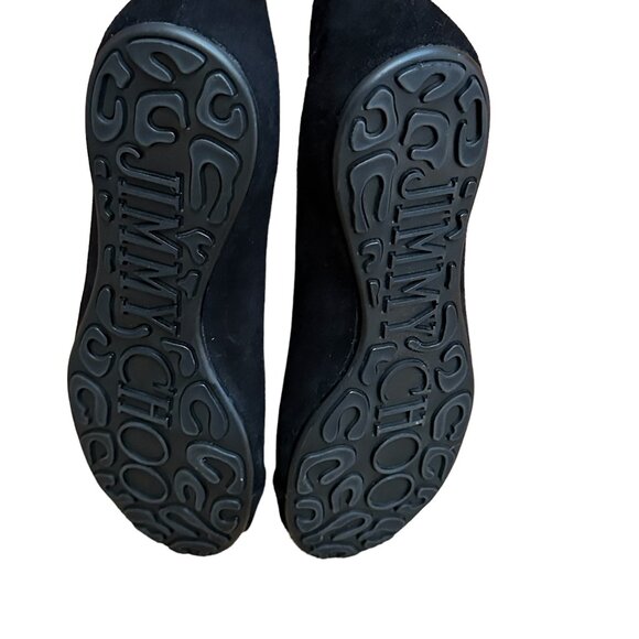Jimmy Choo 'Morse' Ballerinas, Black Suede Flat, Size 9 - Picture 11 of 12
